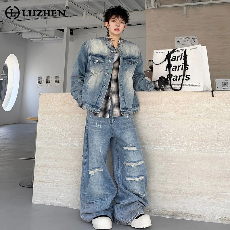 Jeans - 루젠 2026 가을 빈티지 워싱 데님