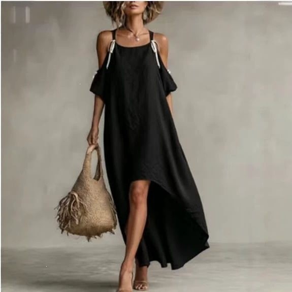 여름 여성 드레스 퍼프 슬리브 홀터넥 드레스 여성 여름 - Off Shoulder Puff Sleeve Sundress 리뷰 및 가격