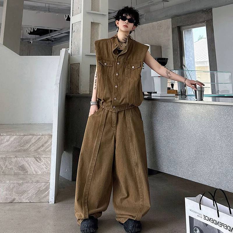 루젠 데님 2026 여름용 단색 민소매 포켓 재킷, 남 - Jeans 리뷰 및 가격
