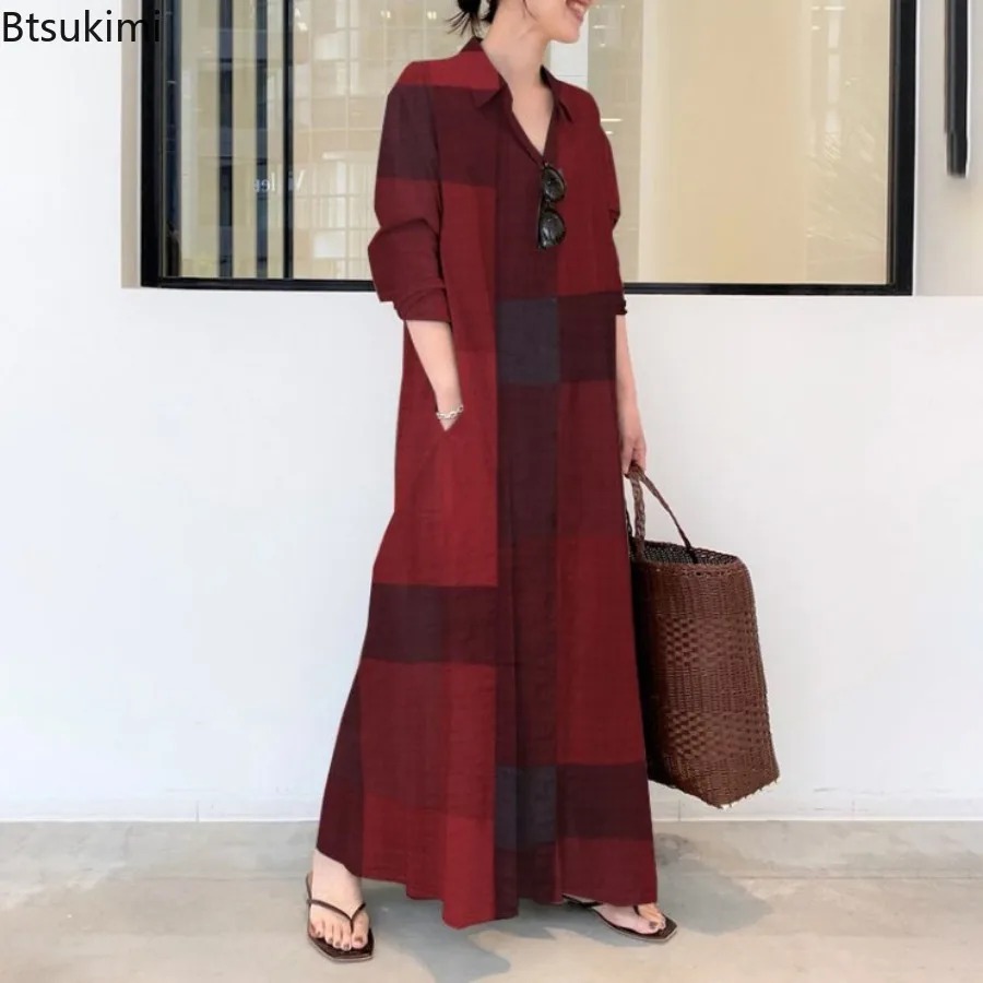 패션 신상 셔츠 드레스 여성용 편안한 면 리넨 가디건  - Casual Loose Linen Shirt Dress 리뷰 및 가격
