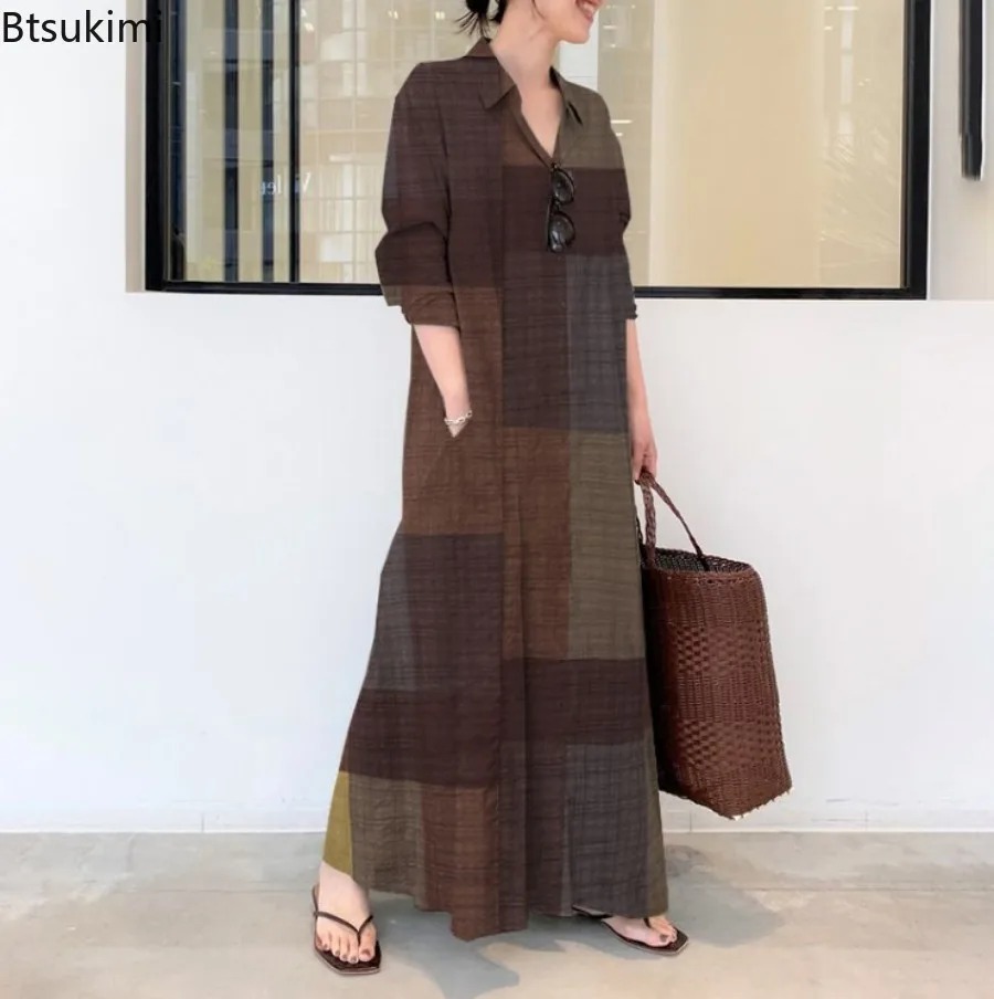 패션 신상 셔츠 드레스 여성용 편안한 면 리넨 가디건  - Casual Loose Linen Shirt Dress 리뷰 및 가격