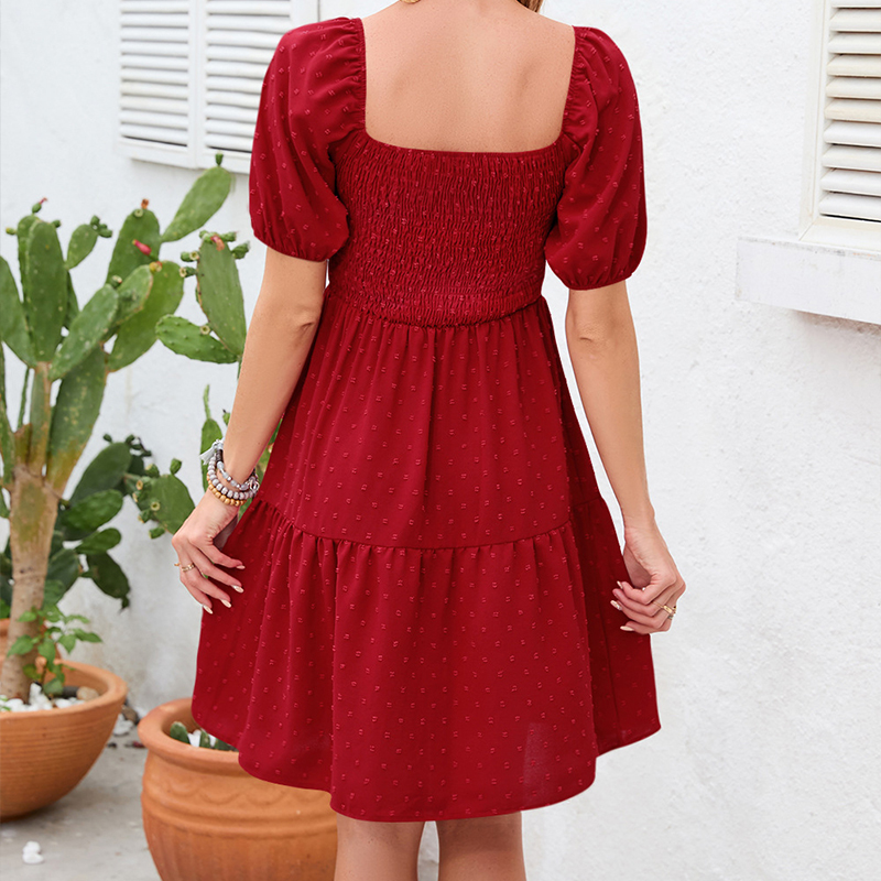 우아한 여성 여름 짧은 소매 드레스 섹시한 오프 어깨  - Off Shoulder Puff Sleeve Sundress 리뷰 및 가격