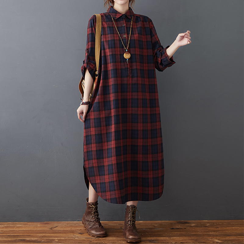 면 린넨 드레스 여성용 가을 신상 루즈핏 플러스 사이즈 - Casual Loose Linen Shirt Dress 리뷰 및 가격
