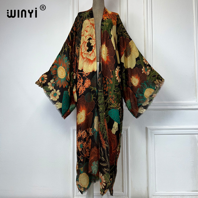 WINYI 아프리카 패션 여름 기모노 맥시 드레스 비치 - Boho Summer Beach Maxi Dress 리뷰 및 가격