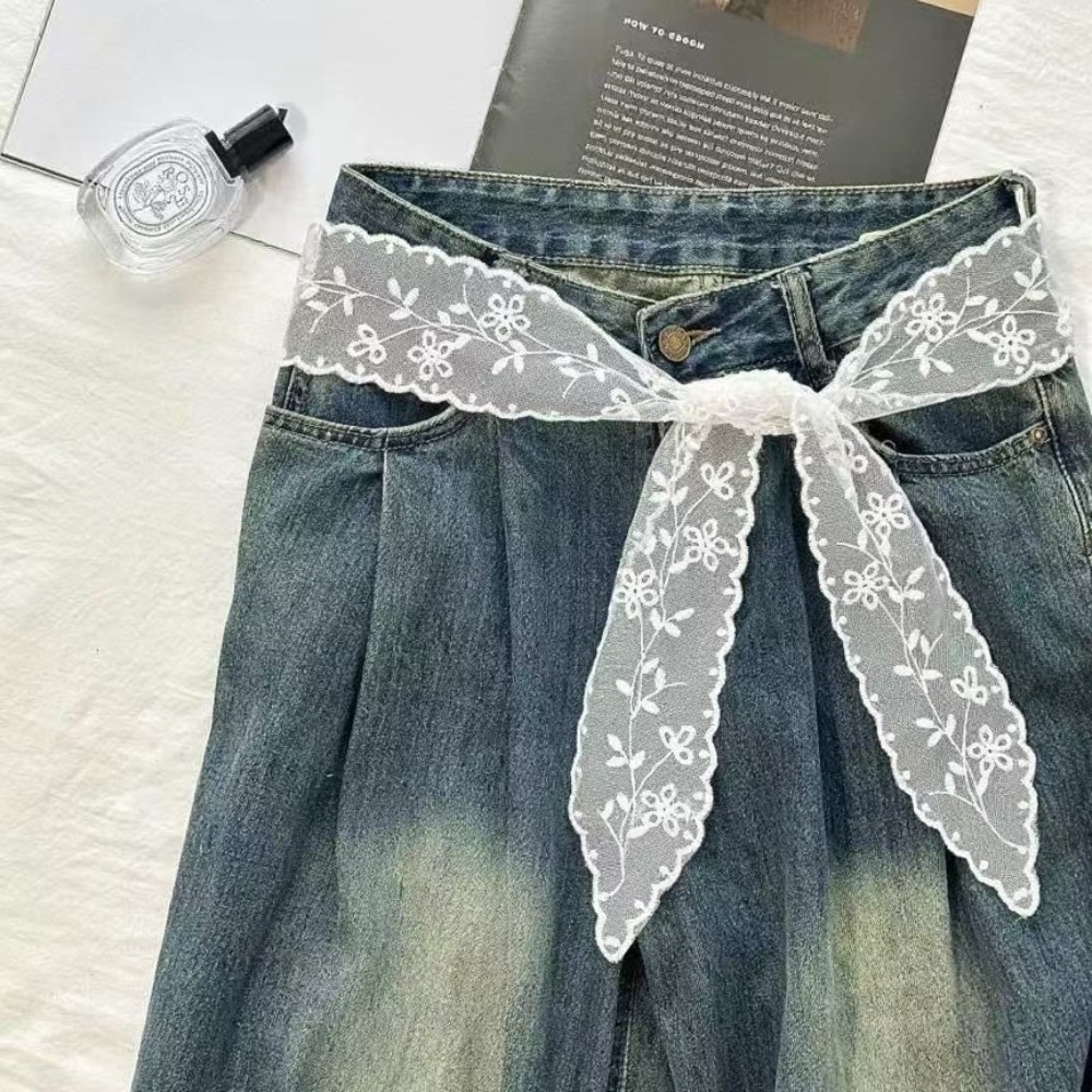 여성용 달콤한 화이트 레이스 벨트, 청바지 스커트 리본 - Jeans 리뷰 및 가격