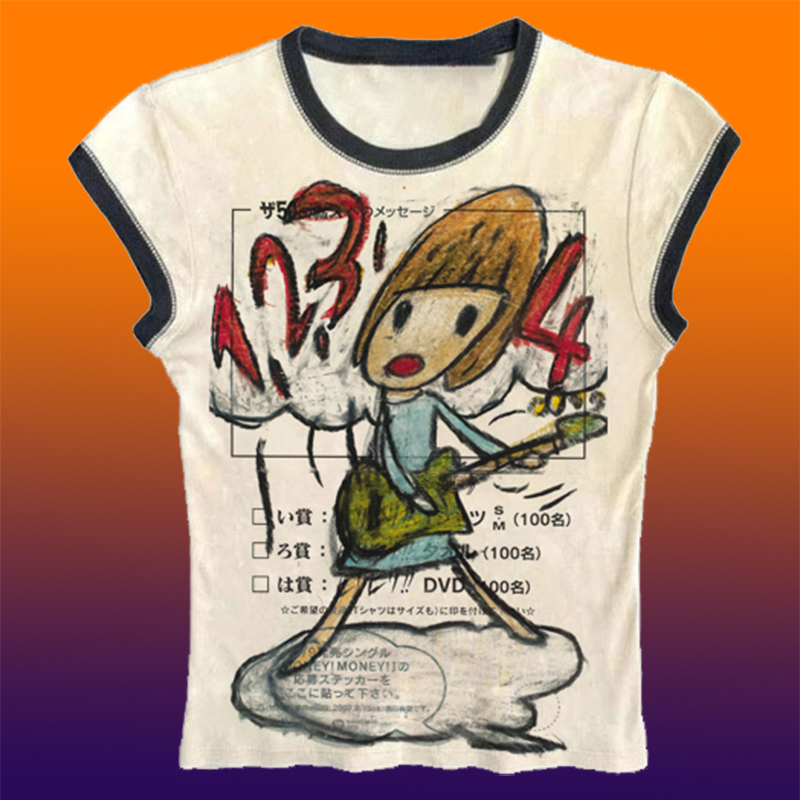 Y2K 한국 인기 의류 Emo Summer Baby T - Y2K Graphic Baby Tee Crop 리뷰 및 가격