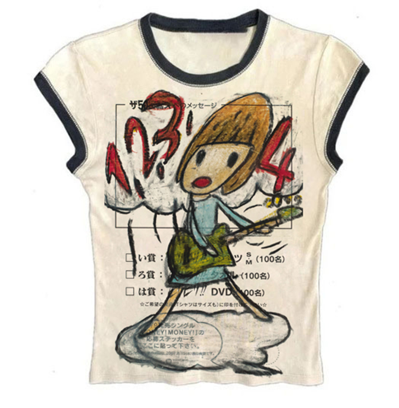 Y2K 한국 인기 의류 Emo Summer Baby T - Y2K Graphic Baby Tee Crop 리뷰 및 가격