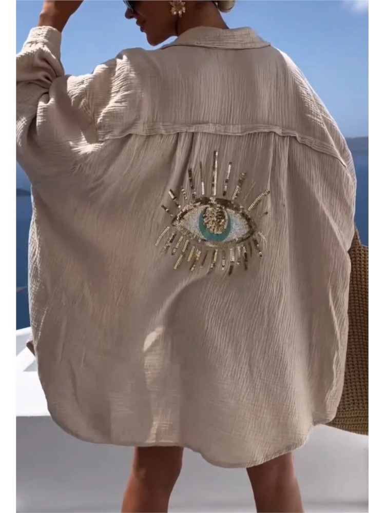 용수철 여름 캐주얼 스팽글 아이 셔츠 드레스, 여성 패 - Casual Loose Linen Shirt Dress 리뷰 및 가격
