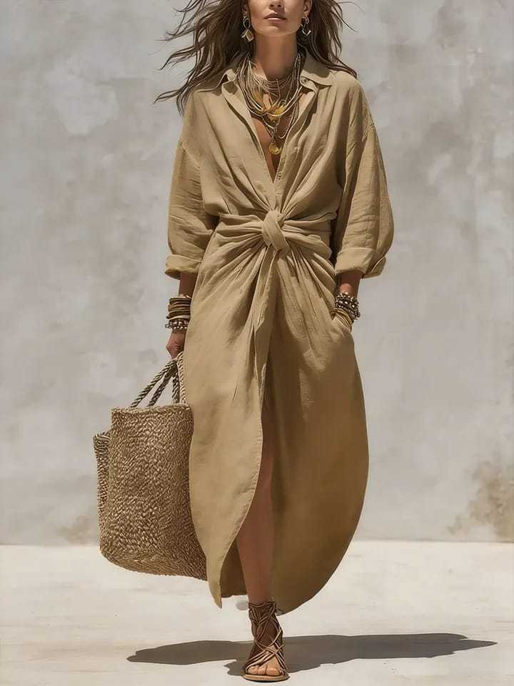 보헤미안 스타일 화이트 린넨 코튼 셔츠 드레스 긴팔 하 - Casual Loose Linen Shirt Dress 리뷰 및 가격