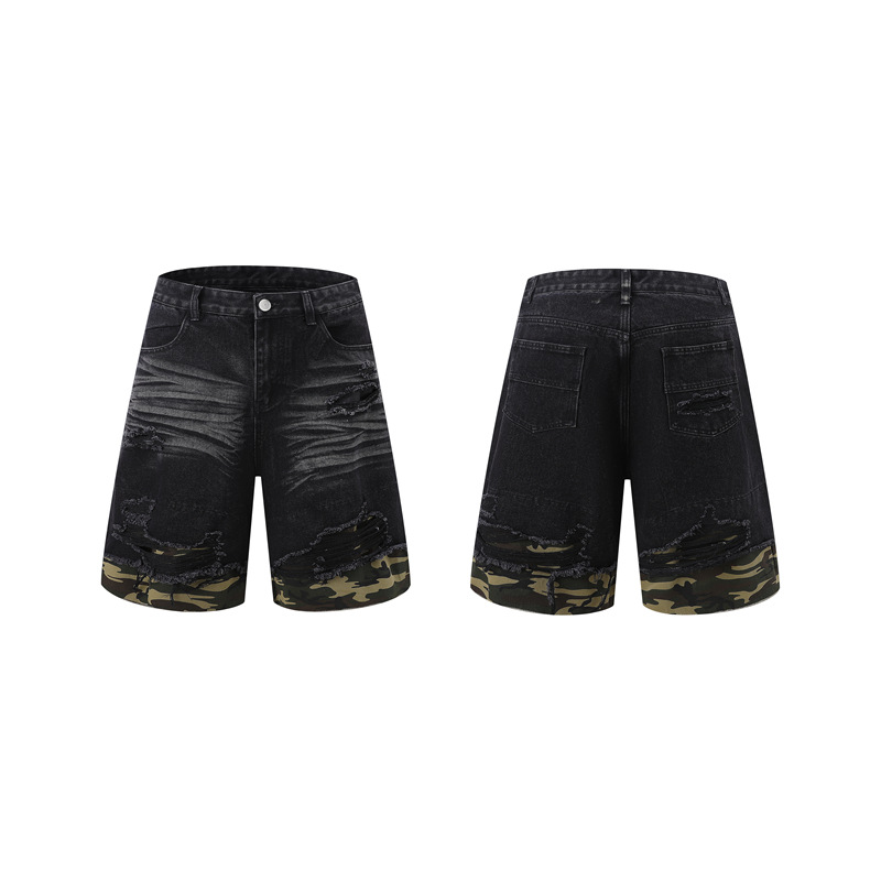 남성용 디스트레스드 데님 반팔 셔츠 반바지 세트 2피스 - Jeans 리뷰 및 가격
