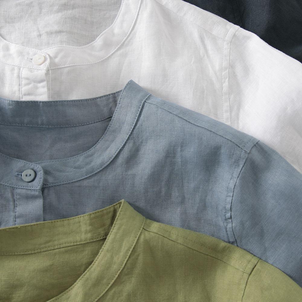일본 스타일 린넨 셔츠 드레스 여성 캐주얼 안티에이징  - Casual Loose Linen Shirt Dress 리뷰 및 가격