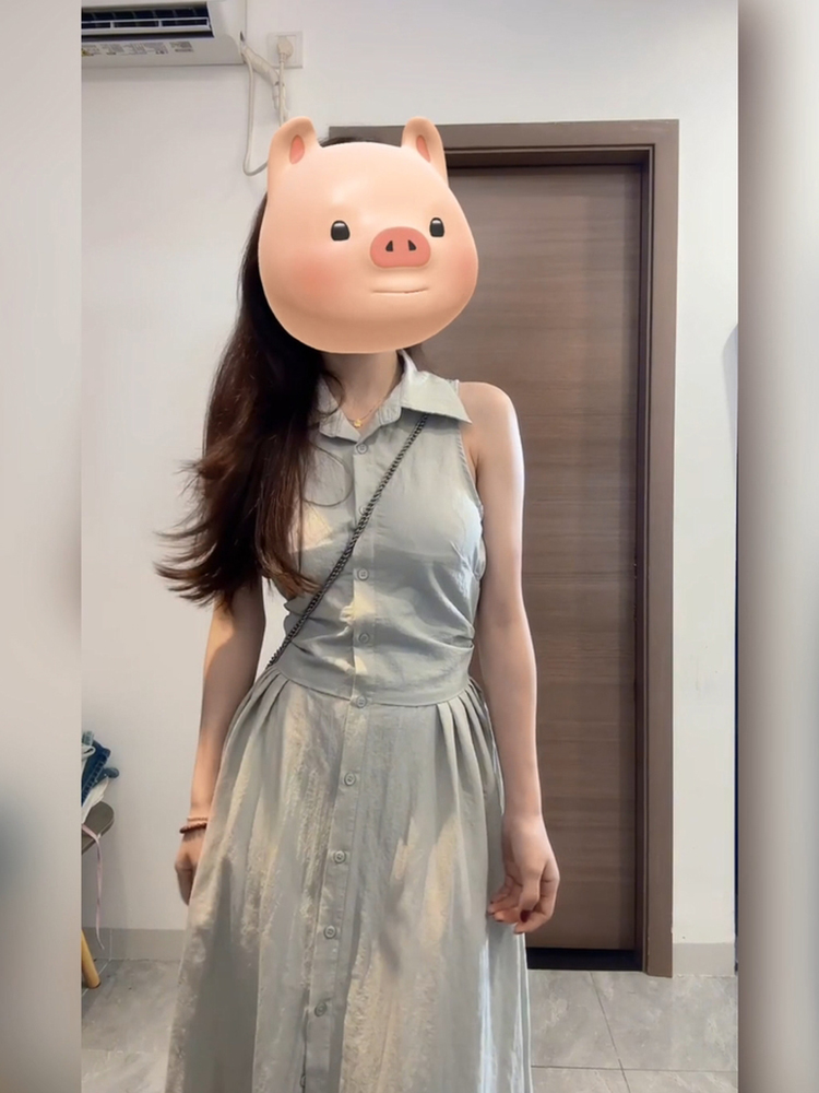 XZY 시크 캐주얼 칼라 민소매 셔츠 드레스 여성 여름 - Korean Style A Line Shirt Dress 리뷰 및 가격
