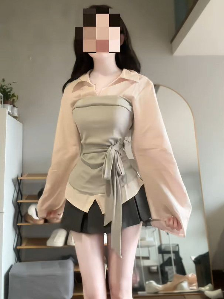 여성 플러스 사이즈 한국 스타일 패치워크 컬러 블록 셔 - Korean Style A Line Shirt Dress 리뷰 및 가격