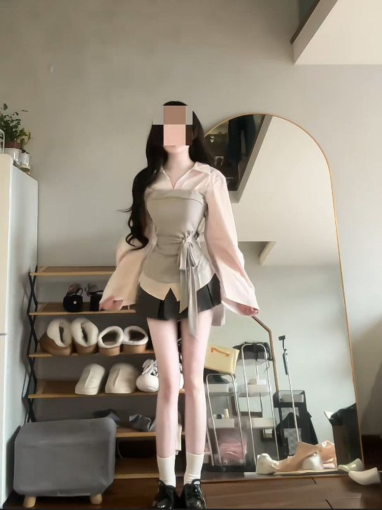 여성 플러스 사이즈 한국 스타일 패치워크 컬러 블록 셔 - Korean Style A Line Shirt Dress 리뷰 및 가격