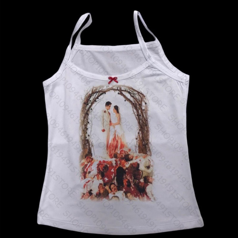 애니메이션 그래픽 캐미솔 그런지 크롭 탑 빈티지 고딕  - Y2K Graphic Baby Tee Crop 리뷰 및 가격