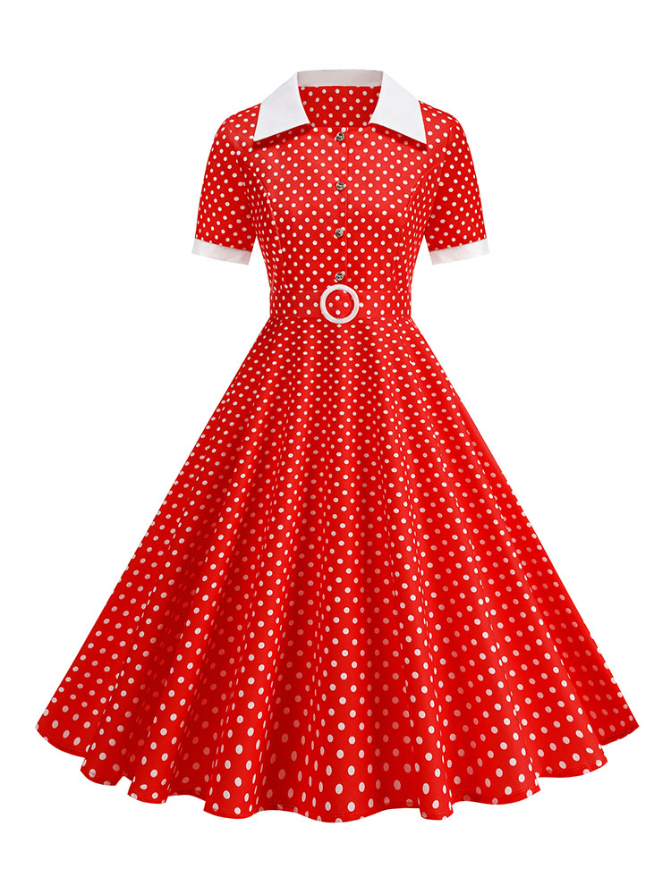 빈티지 여성 여름 원피스 폴카 도트 피터팬 칼라 스윗  - French Vintage Floral Midi Dress 리뷰 및 가격