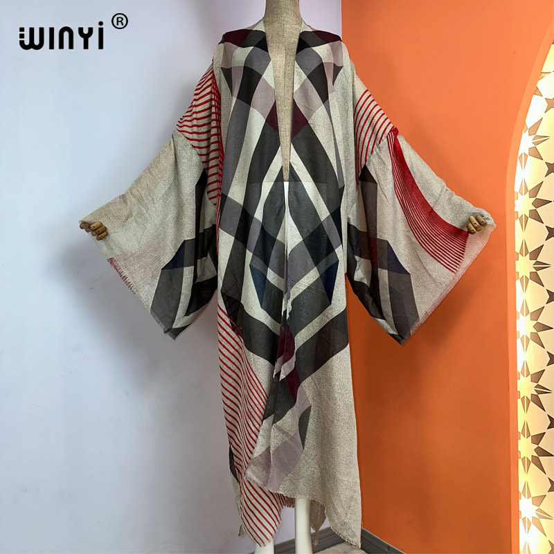 WINYI 기모노 여름 보호 프린트 카프탄 비치 수영복 - Boho Summer Beach Maxi Dress 리뷰 및 가격